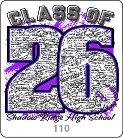 Class of 2026 Signature Design 110 Gariel Screen printing