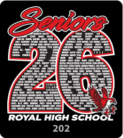 Class List Design 202 Class of 2026 Gariel Screen printing