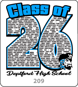 Class List Design 209 Class of 2026 Gariel Screen printing