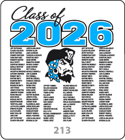 Class List Design 213<br />
 Class of 2026 Gariel Screen printing