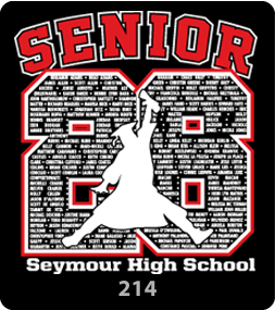 Class List Design 214 Class of 2026 Gariel Screen printing